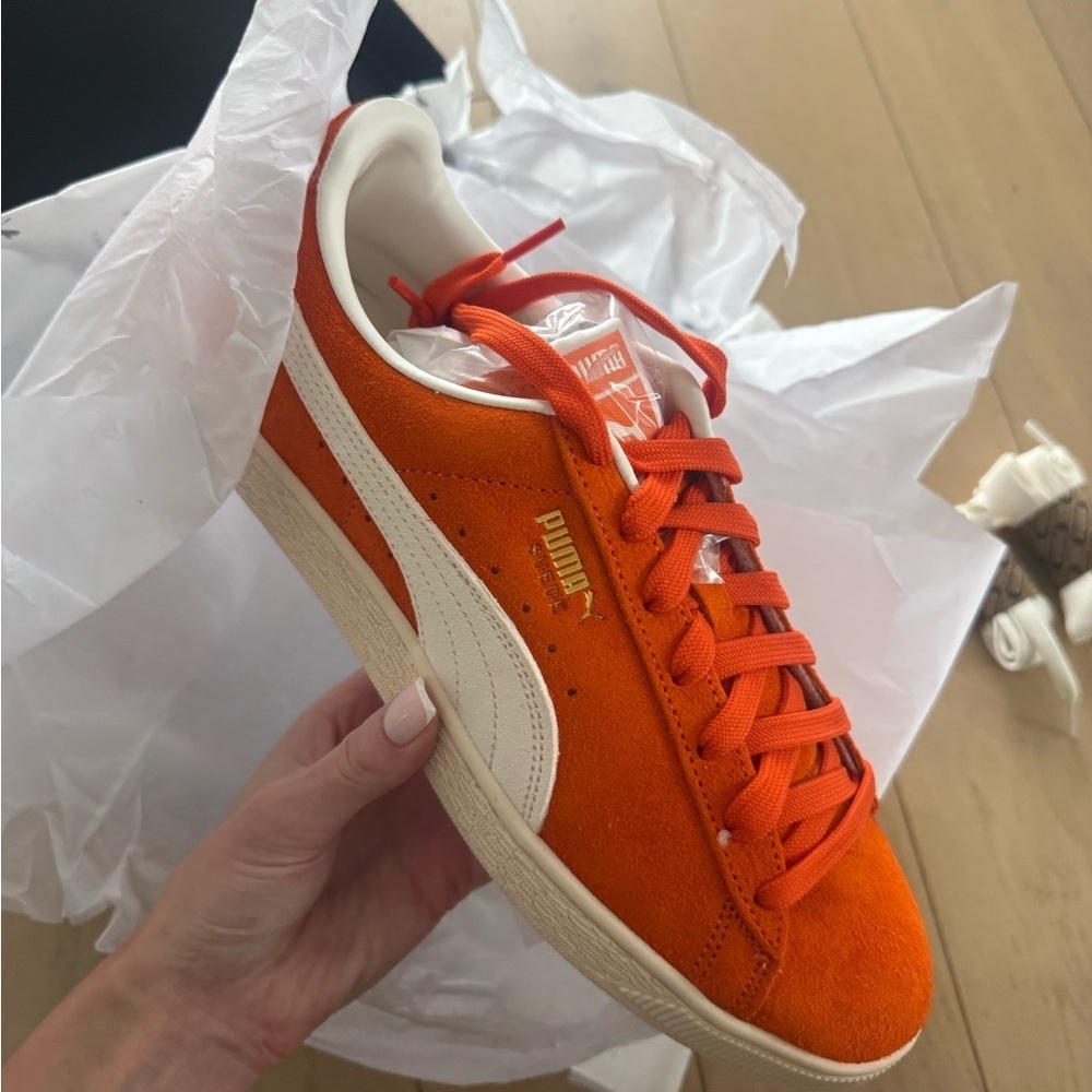 Puma Bright Orange Sneakers with White Detail - Picture 2 of 7